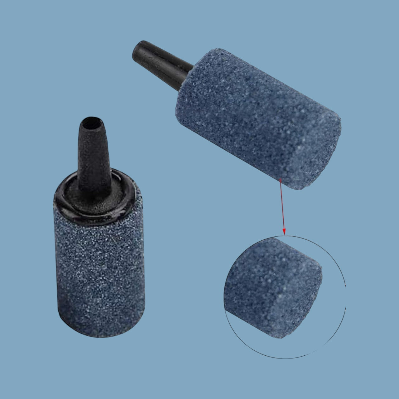 5 Pack – 1 Inch Airstones for Aquariums | Air Pump Diffusers for Fish Tanks | AquariumVille