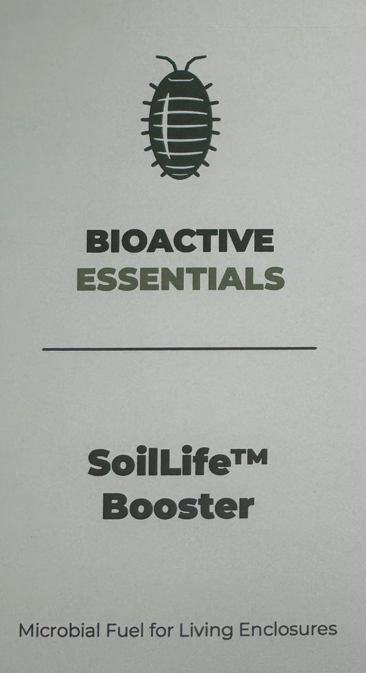Product packaging for SoilLife Booster with a logo on a gray background