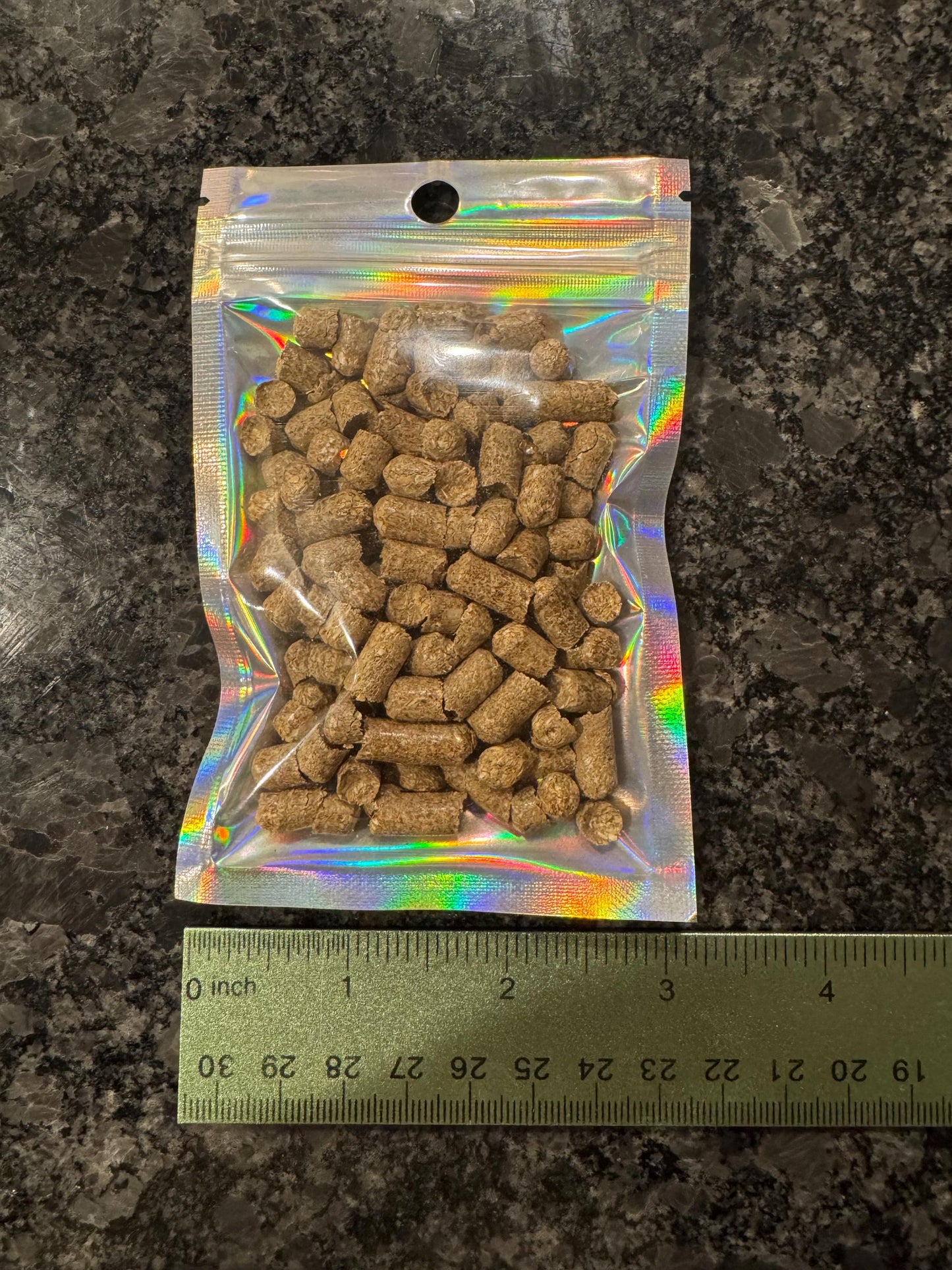 Barley pellets, Neocaradina shrimp food in a bag
