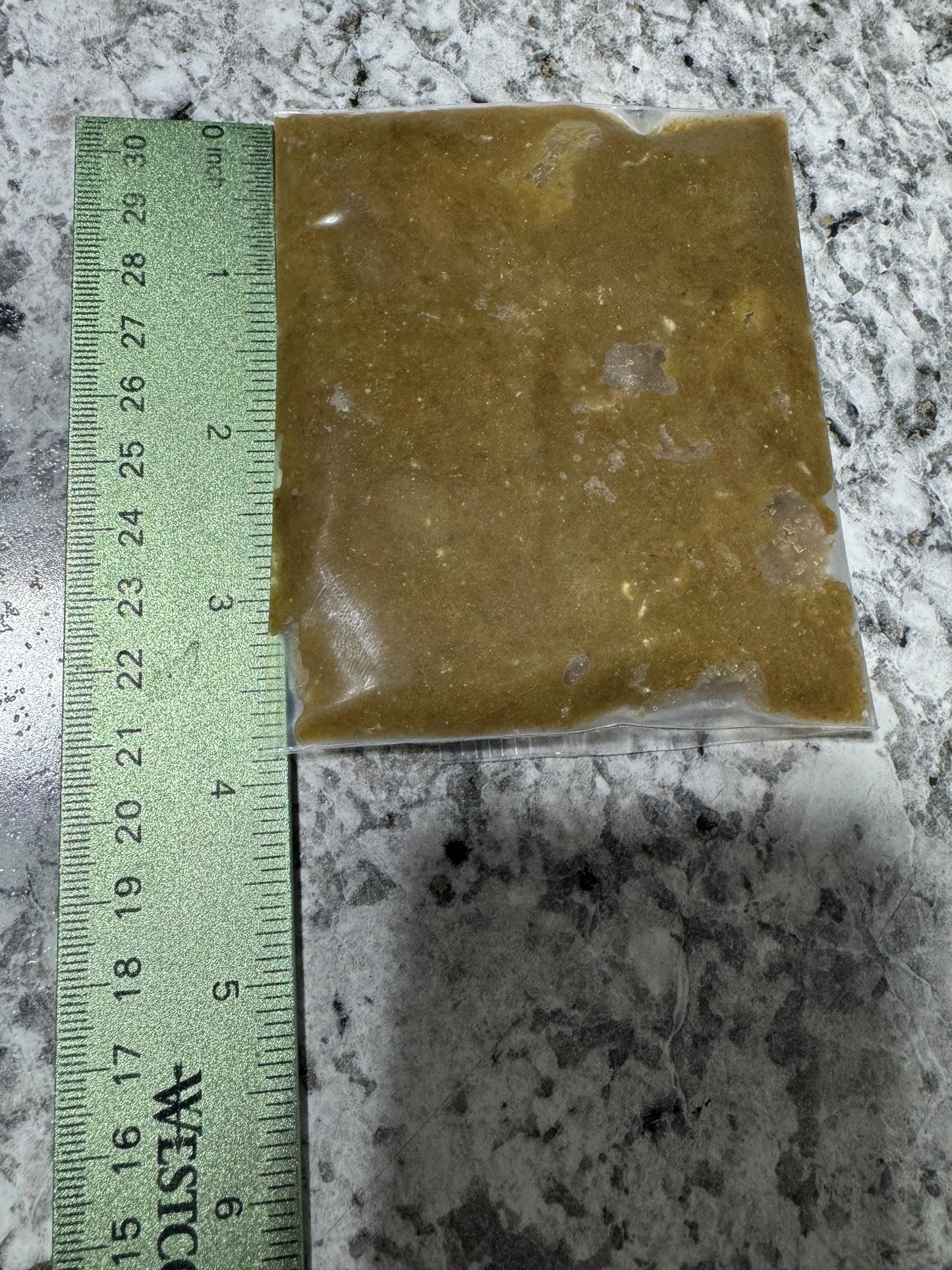 measurement of snail package showing length