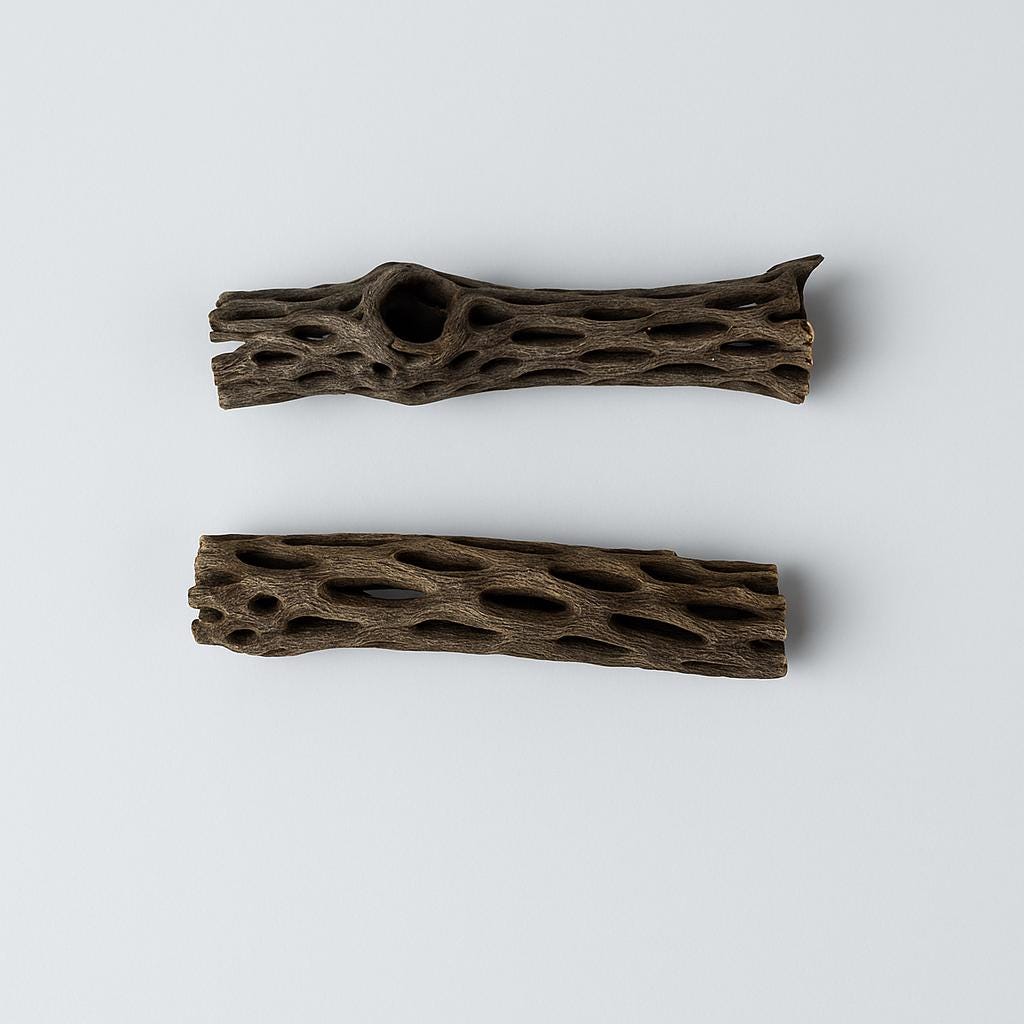 2 6 inch pieces of cholla wood