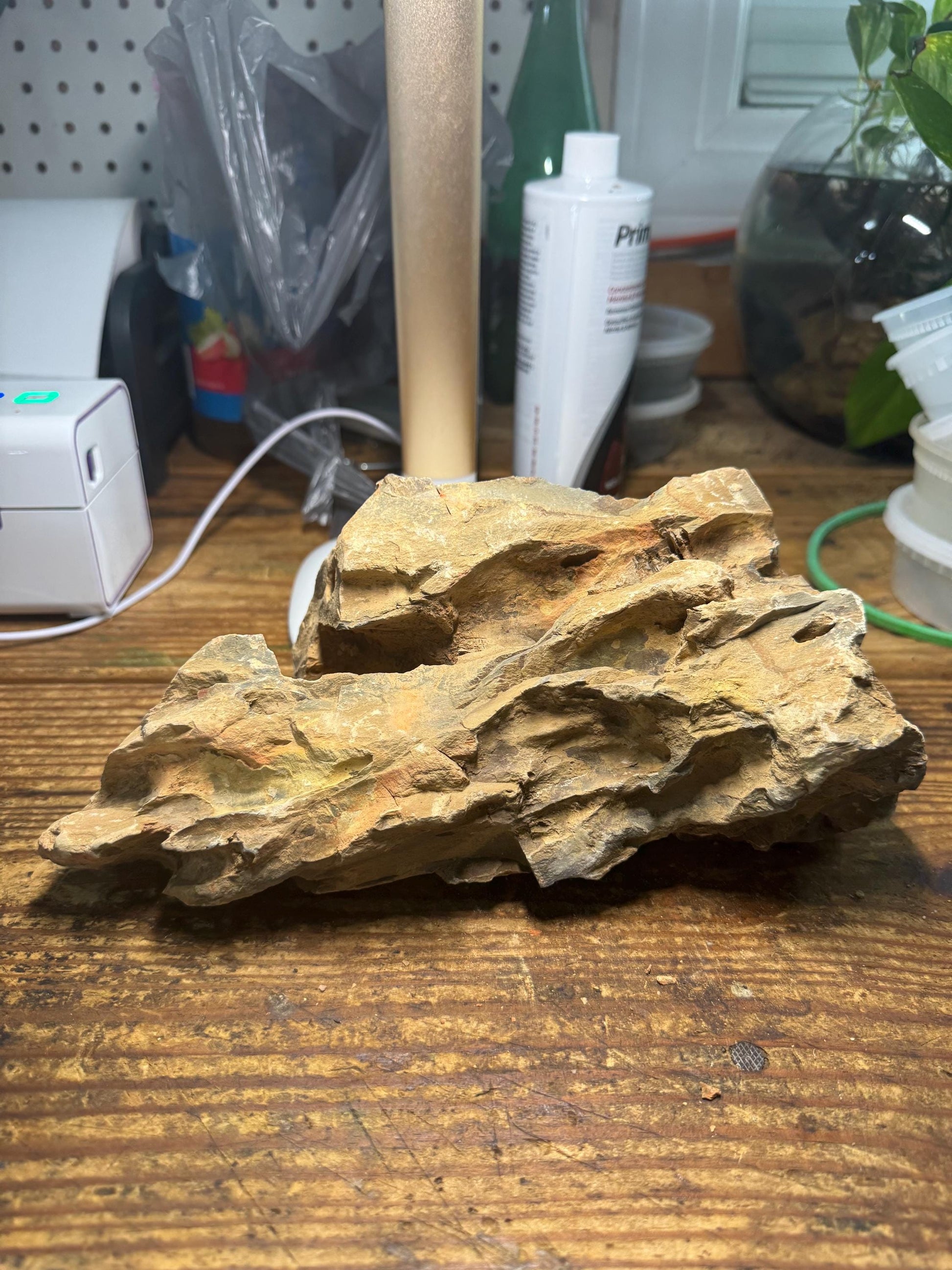 10 inch Dragon Stone (Ohko Stone) – Natural Aquarium Rock for Aquascaping 3.52 Pounds