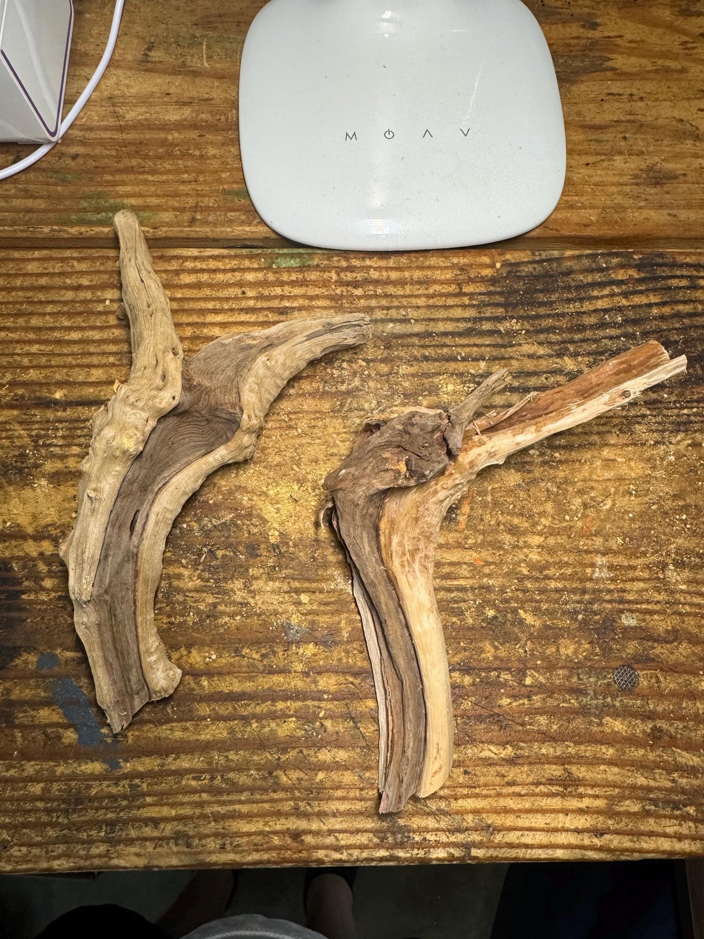 Natural Spiderwood 2 Piece - Aquarium-Safe Driftwood for Aquascaping & Terrariums 7 Inches Each