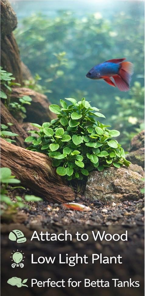 Low Light Aquarium Plants – Java Fern, Anubias Nana Petite for Betta Tanks