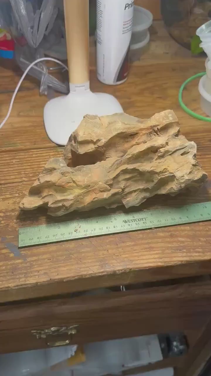 10 inch Dragon Stone (Ohko Stone) – Natural Aquarium Rock for Aquascaping 3.52 Pounds