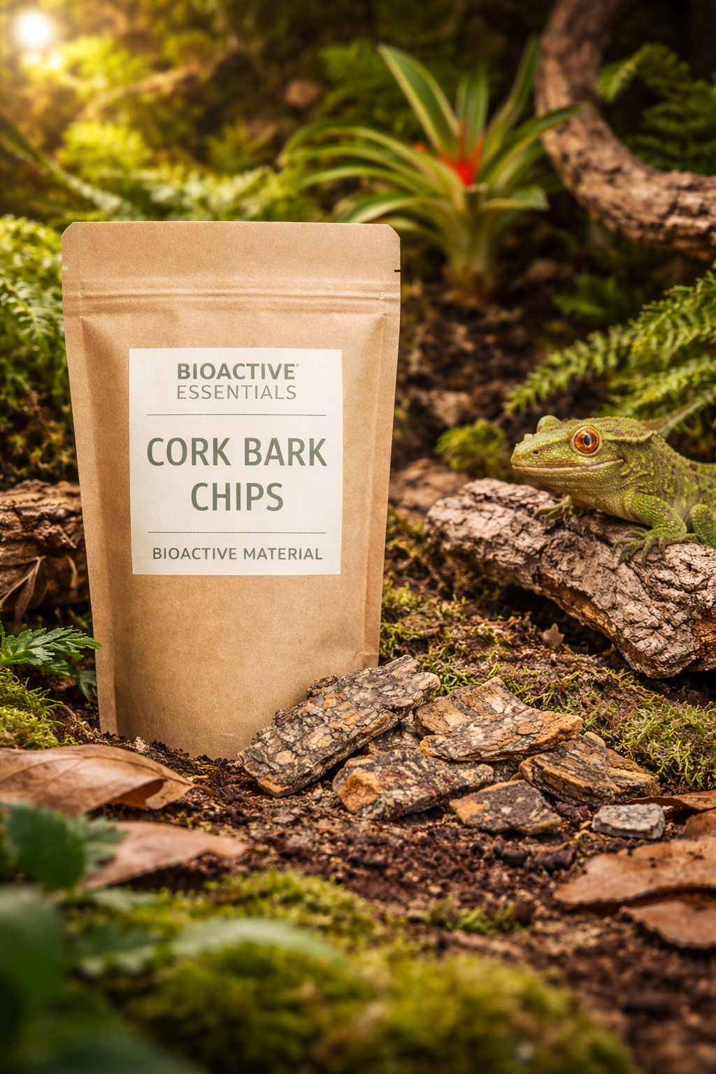 Cork Bark Chips – Bioactive Material for Terrariums &amp; Vivariums