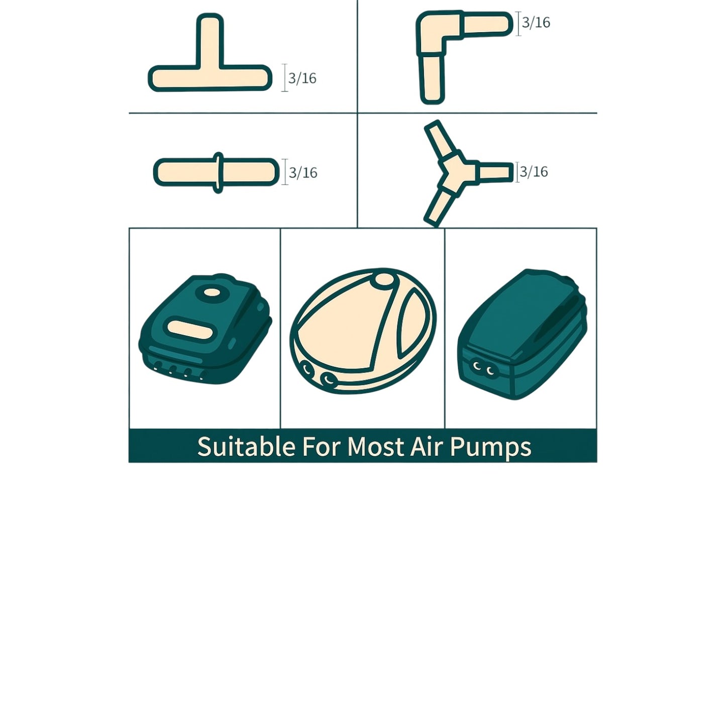 Aquarium Airline Tubing T Connector