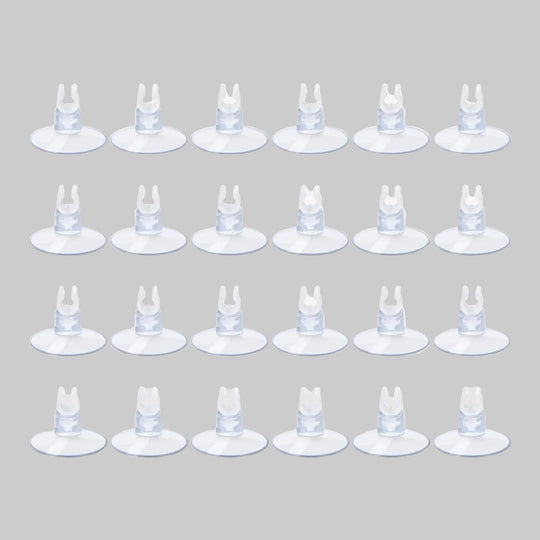 Aquarium Airline Suction Cup Clips – Clear Air Pump Tubing Holders, Set of 7-24