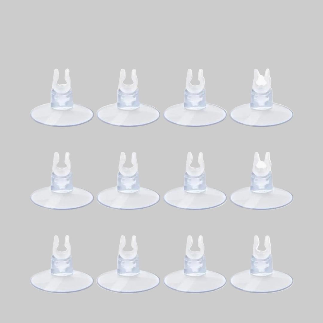 Aquarium Airline Suction Cup Clips – Clear Air Pump Tubing Holders, Set of 7-24