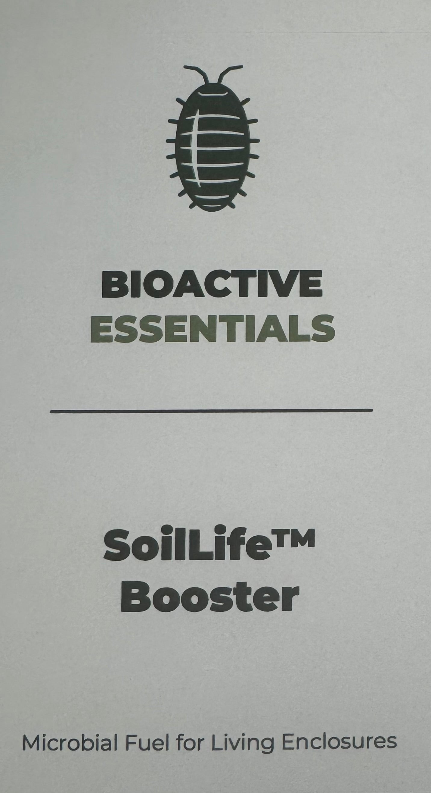 Product packaging for SoilLife Booster with a logo on a gray background