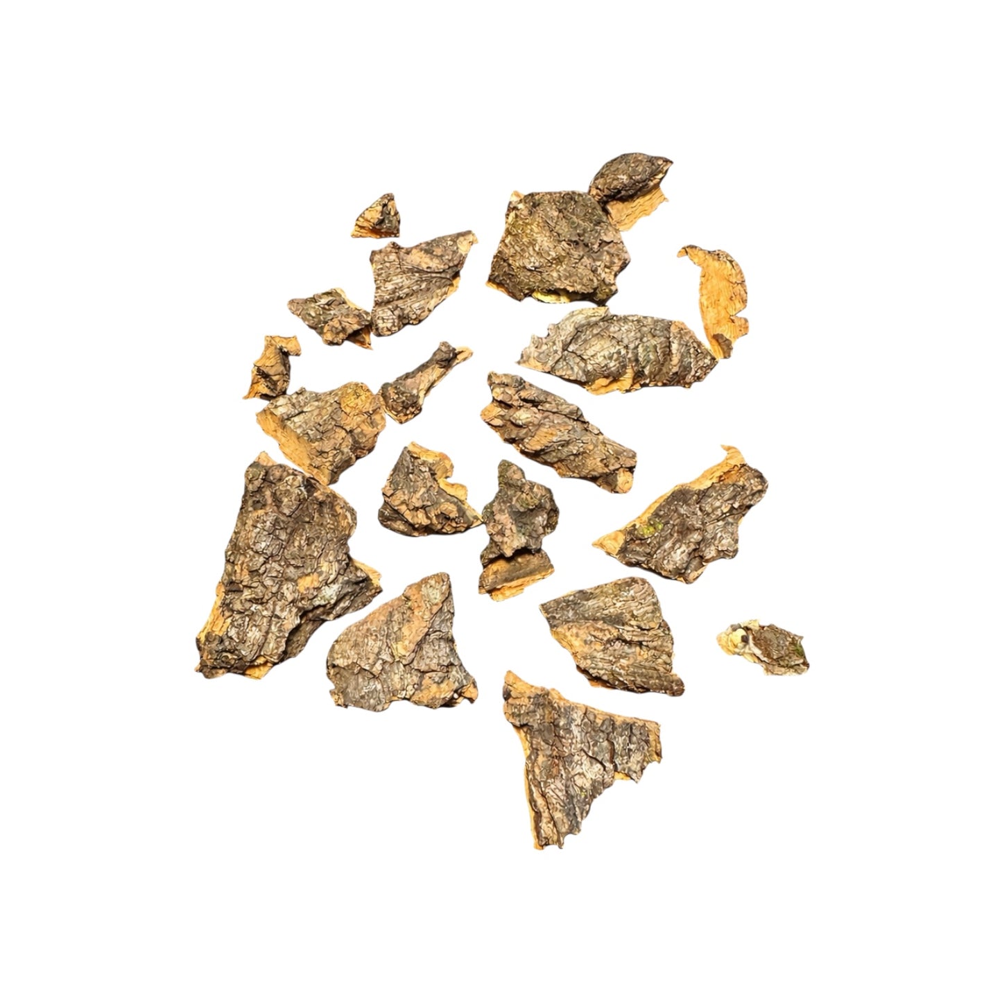     Natural cork bark chips for bioactive terrariums, vivariums, isopods, reptiles, amphibians, and decorative habitat use on a white background.