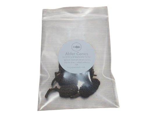 5 Alder cones in a bag with AquariumVille logo.
