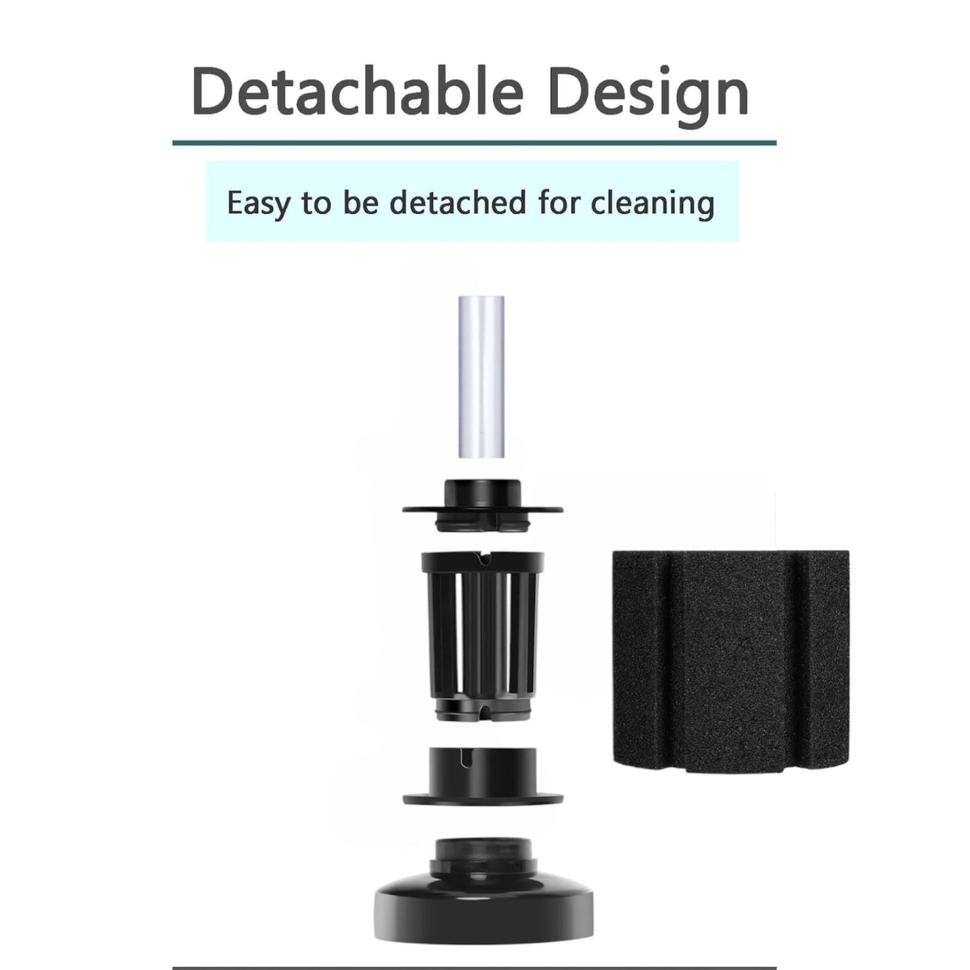 Aquarium Sponge Filter Kit – Sponge Filter, Airline Tubing, Check Valve, Control Valve & Suction Cups