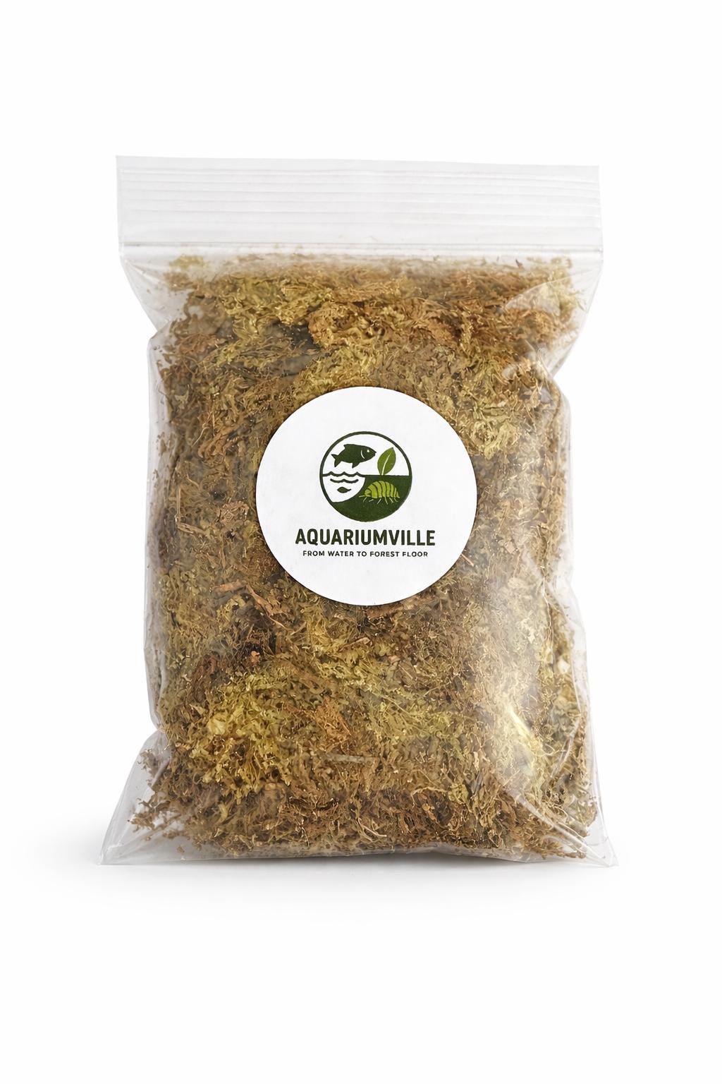 Sphagnum moss for terrariums and plants, natural moss substrate shown on a clean background