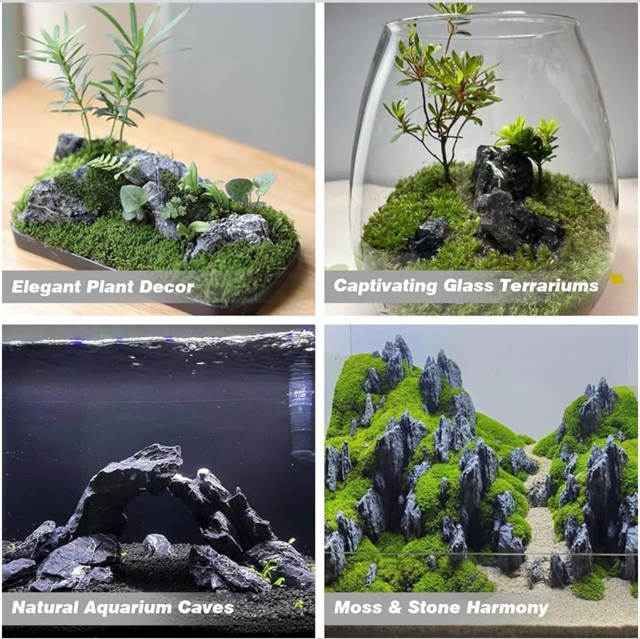 6 inch Dragon Stone (Ohko Stone) – Natural Aquarium Rock for Aquascaping .55 Pounds