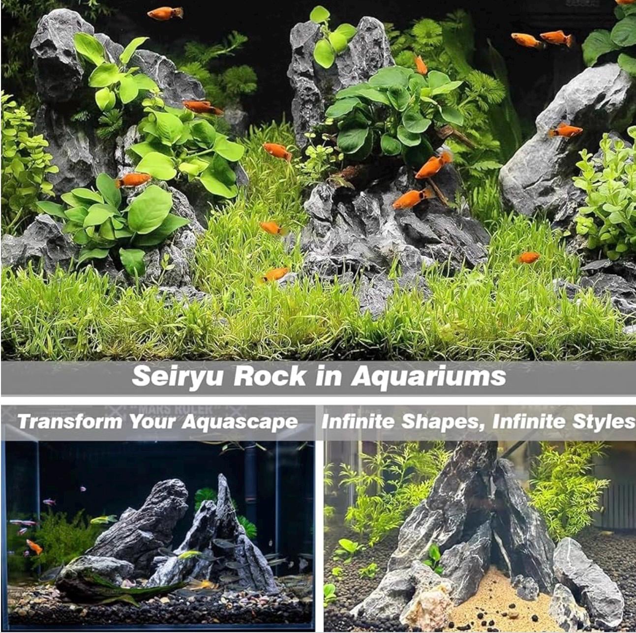 6 inch Dragon Stone (Ohko Stone) – Natural Aquarium Rock for Aquascaping .55 Pounds