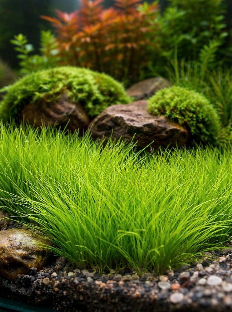 Live Aquarium Plant Bundle – Tiger Lotus Bulb, Dwarf Hairgrass, Anacharis & Floating Plants – Bestsellers Bundle